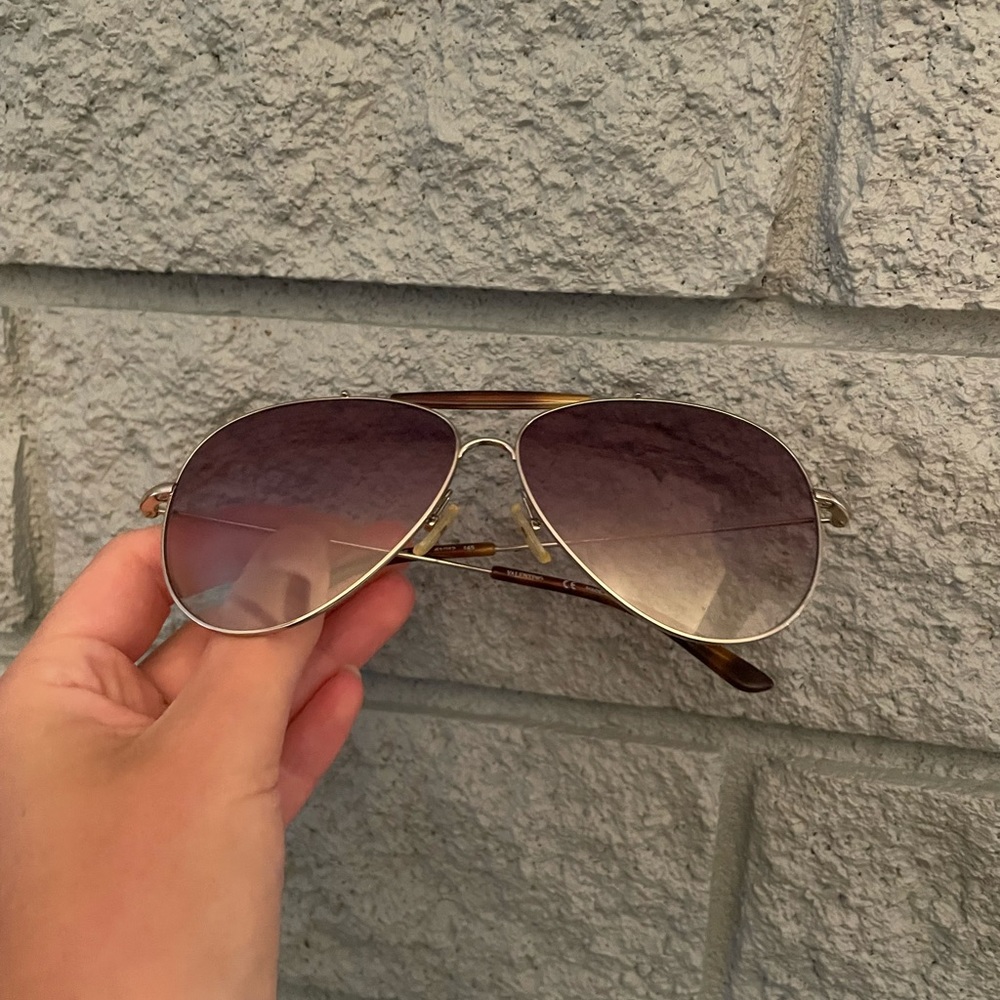 Valentino Aviator Purple Sunglasses New Unworn